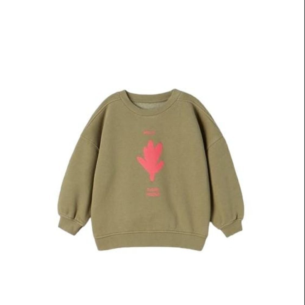 ZARA LEAF PRINT SWEATSHIRT GREEN SIZE 4-5 YEARS 4805/808/514